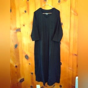 Denim&Co Empire Waist 3/4 Sleeve V-Neck Dress NWOT